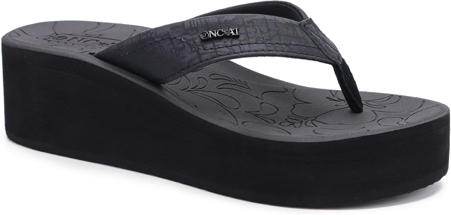 ONCAI Womens Platform Wedge Flip Flops for Summer Style