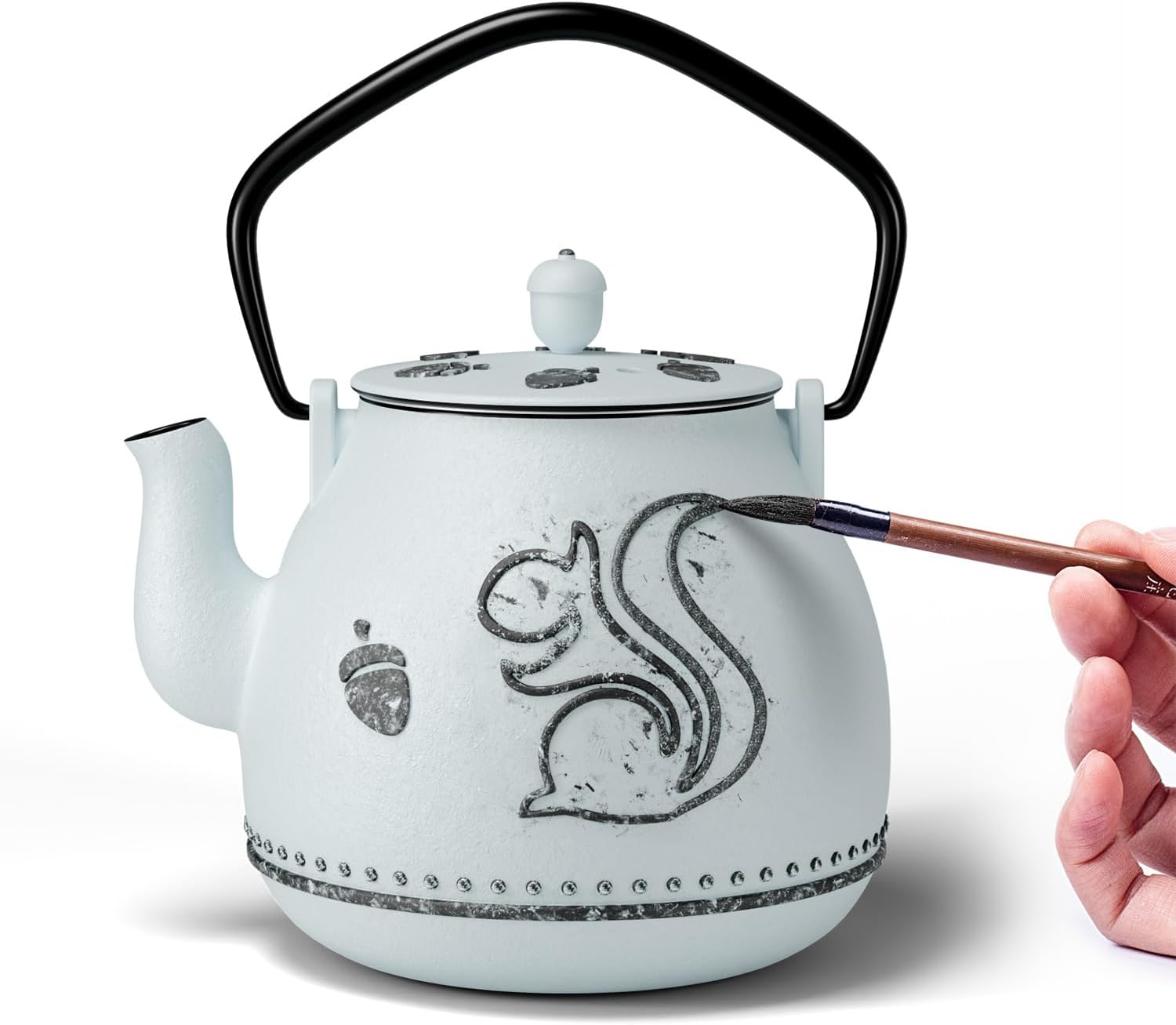 Toptier Cast Iron Teapot with Removable Infuser for Flavorful Brews