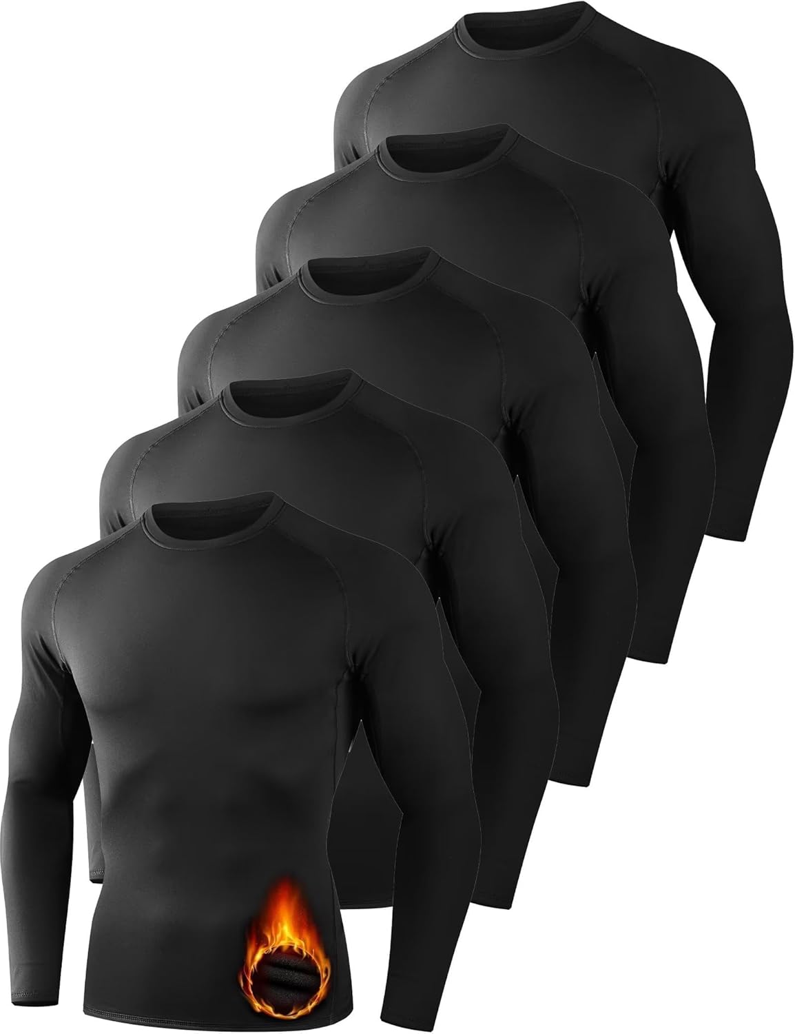 4/5 Pack Thermal Compression Shirts for Men - Stay Warm & Dry