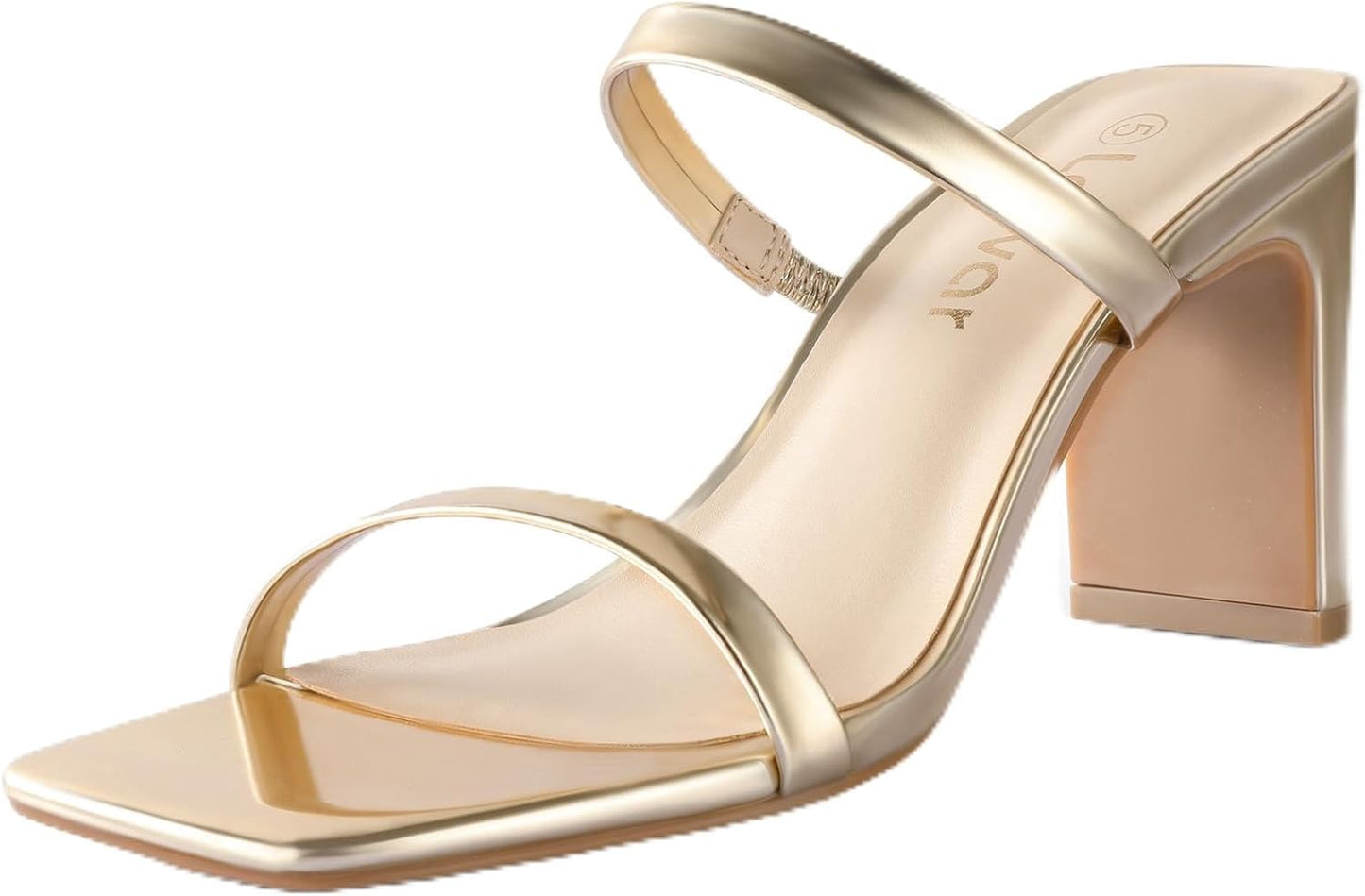 Leevar Square Toe Heels Sandals for Women - Trendy Chunky Design