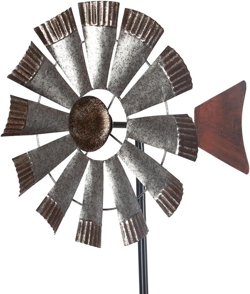 Vintage Style Metal Wind Spinners for Outdoor Garden Decor