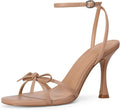 Women Bow Heels 4 in Stiletto Sandals - Elegant Open Toe Heels