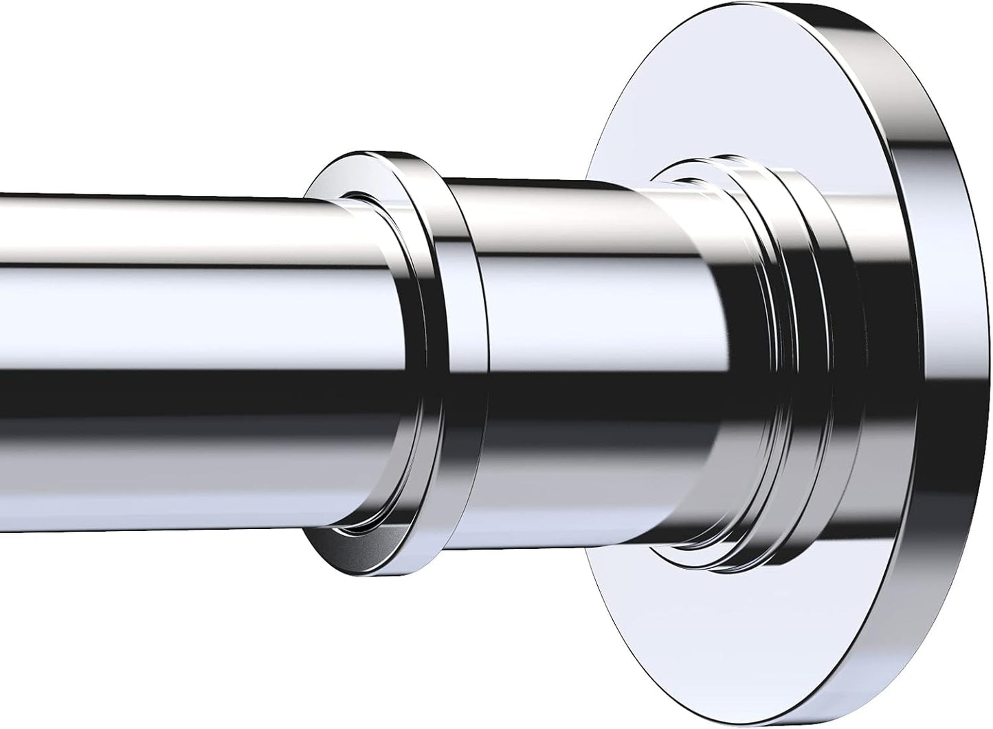 BRIOFOX Industrial Shower Curtain Rod - Never Rust Non-Slip 43-72 in