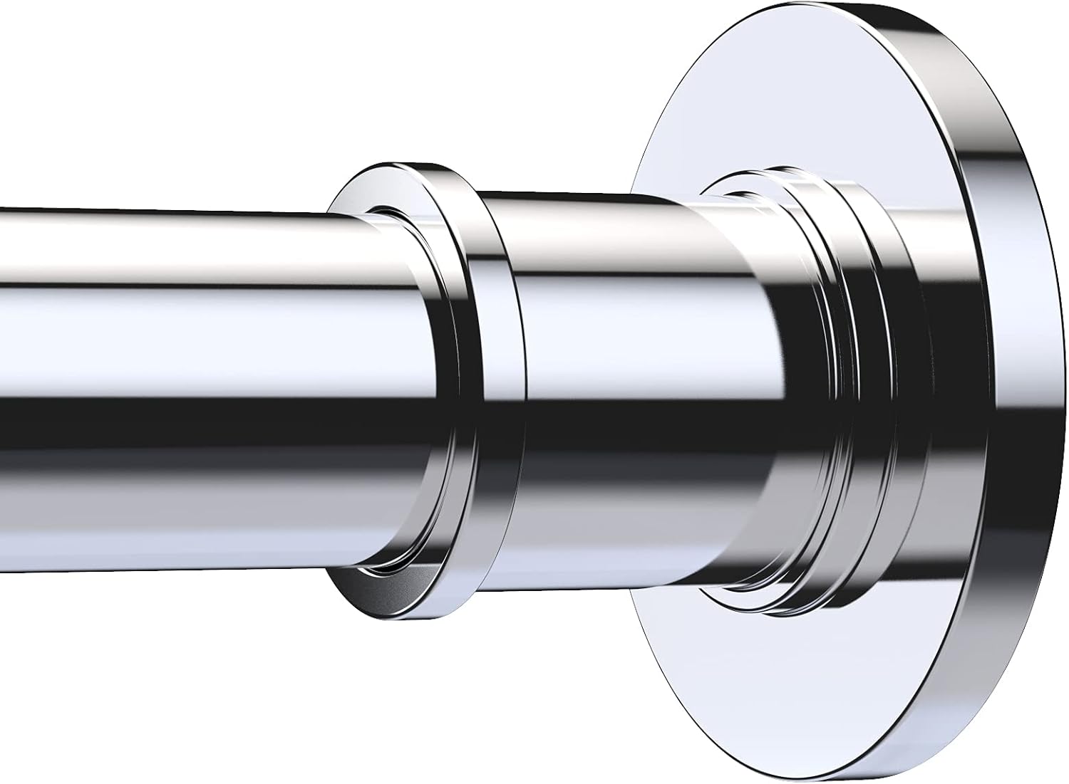 BRIOFOX Industrial Shower Curtain Rod - Never Rust Non-Slip 43-72 in