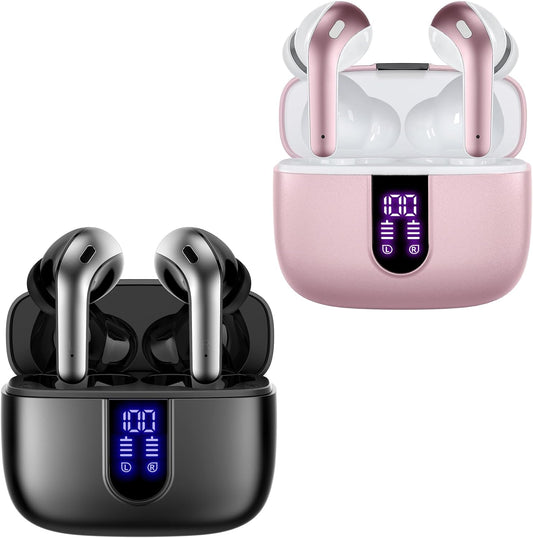 TAGRY X08 Pink/Black True Wireless Earbuds - 60H Playback