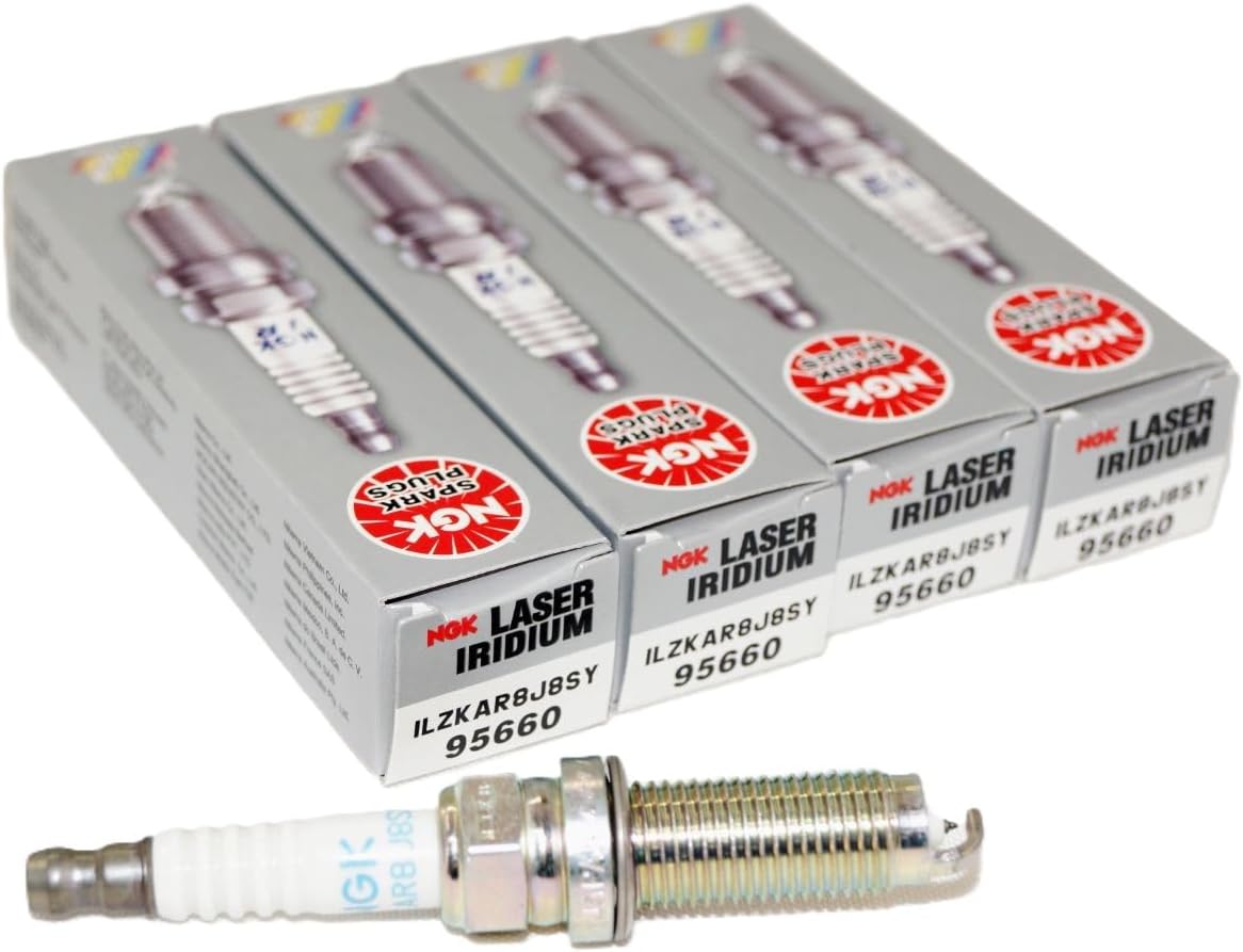 NGK ILZKAR8J8SY Laser Iridium Spark Plug 4 Pack for Performance