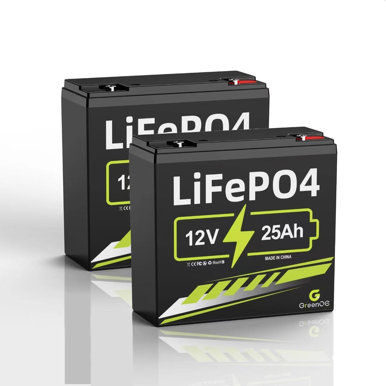 12V 25Ah Lithium LiFePO4 Deep Cycle Battery for RV and Camping