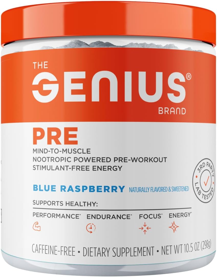 Genius Pre - Clean Pre-Workout Powder for Energy & Focus
