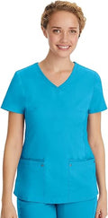 Healing Hands Yoga Scrubs Top Purple Label V-Neck 2 Pocket