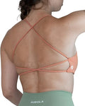 AUROLA Backless Strappy Criss Cross Workout Sports Bra - Light Support