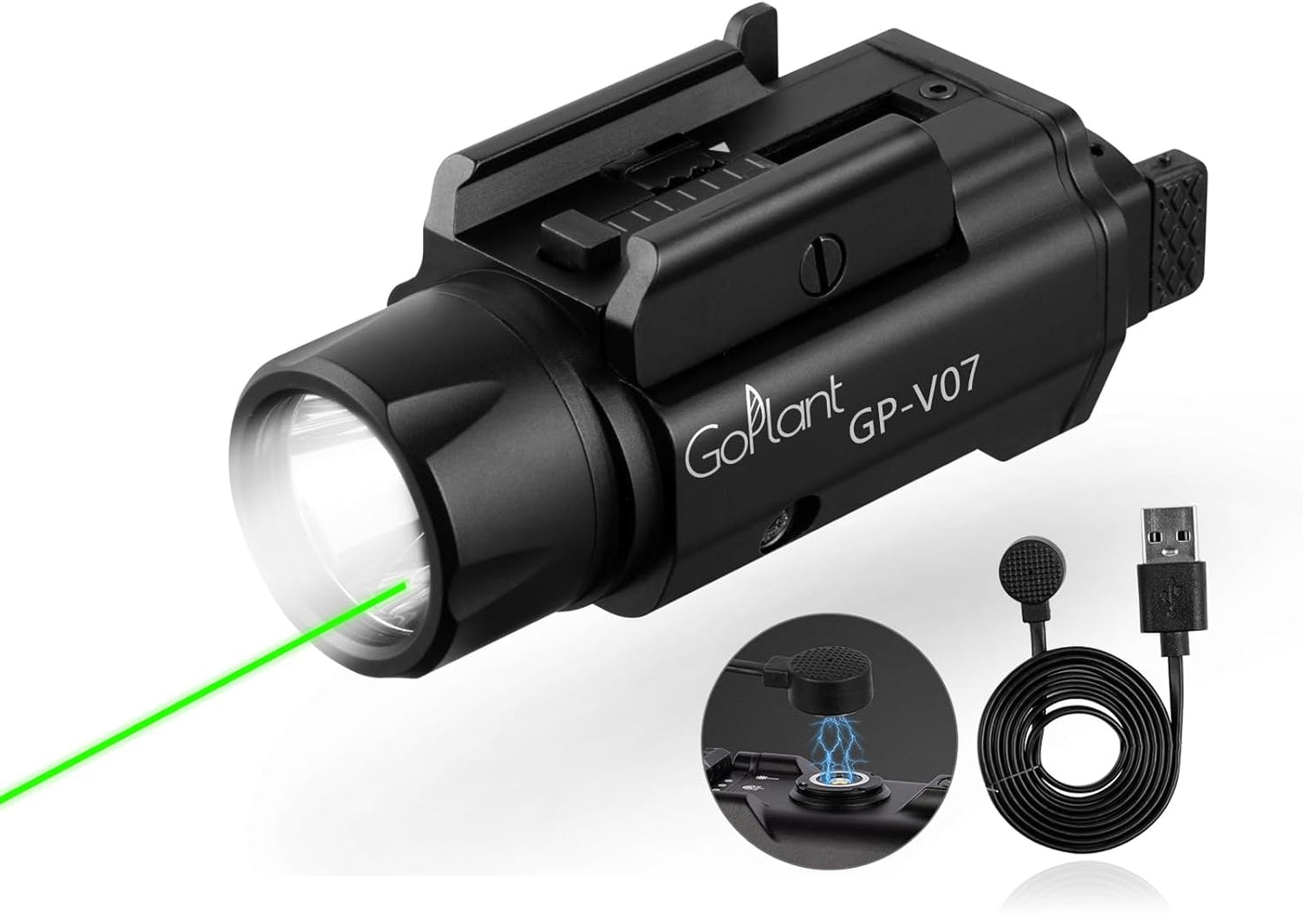 2250 Lumens Adjustable Rail-Mounted Weapon Laser Light Combo