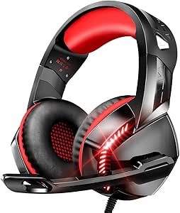 VersionTECH. Gaming Headset for PS5/PS4/Xbox One - Red