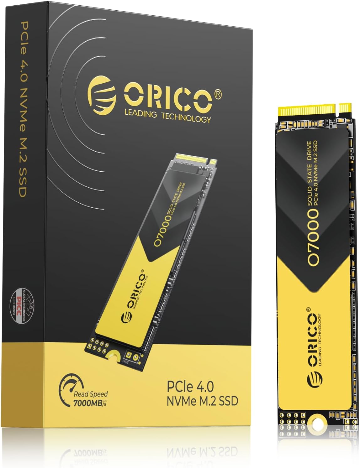 ORICO 512GB NVMe SSD PCIe 4.0 - Ultra-Fast 7000MB/s Speed