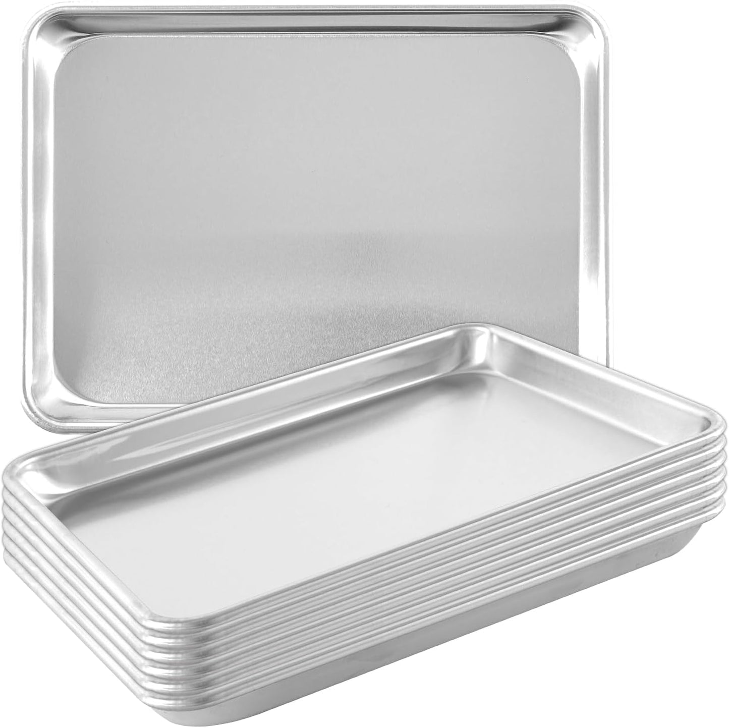 TENUP 6 Pack Aluminum Quarter Sheet Pan for Perfect Baking