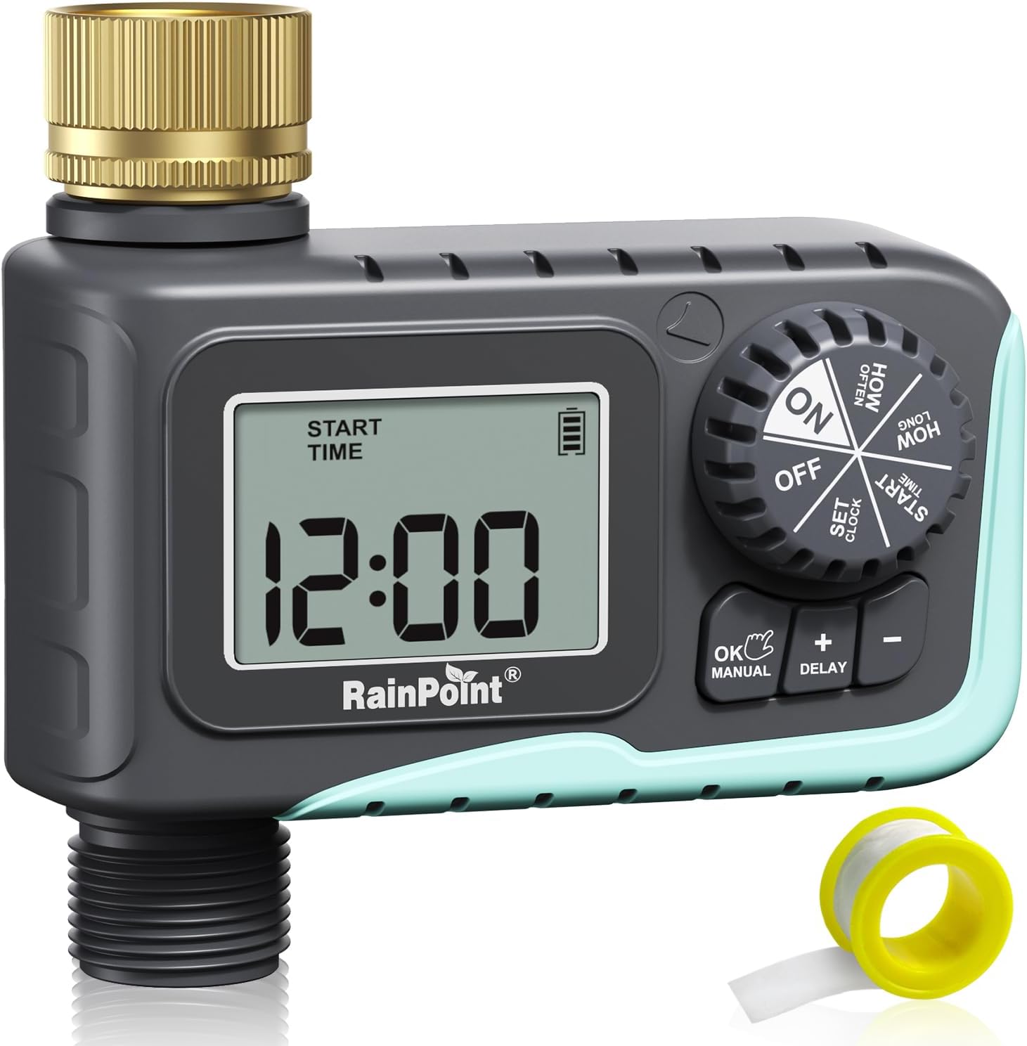 RAINPOINT Sprinkler Timer Outdoor for Efficient Garden Watering