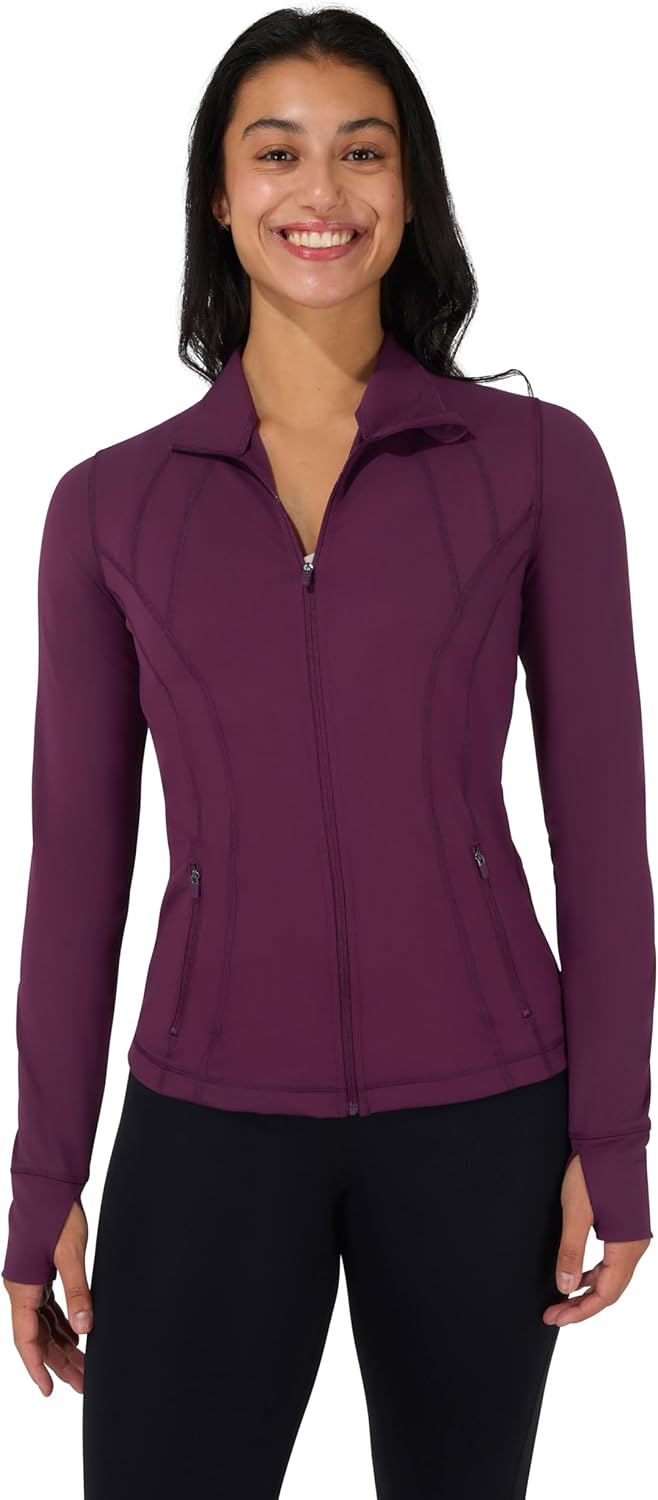 90 Degree By Reflex Full Zip Running Track Jacket for Women