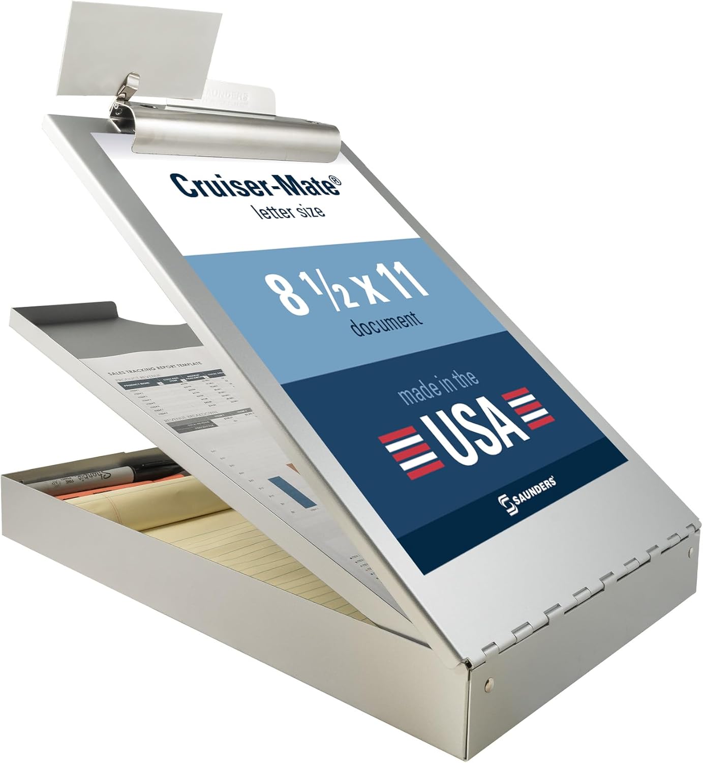 Saunders Metal Clipboard with Storage for Heavy Duty Use