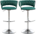 Stylish Velvet Bar Stools Set of 2 for Kitchen Island Use