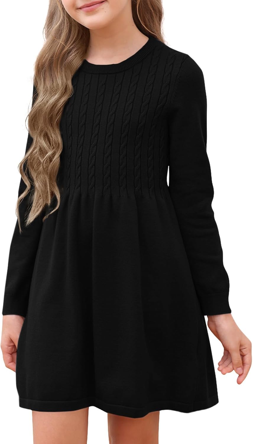 Fommykin Girls Sweater Dress for Fall Winter - Cute Style