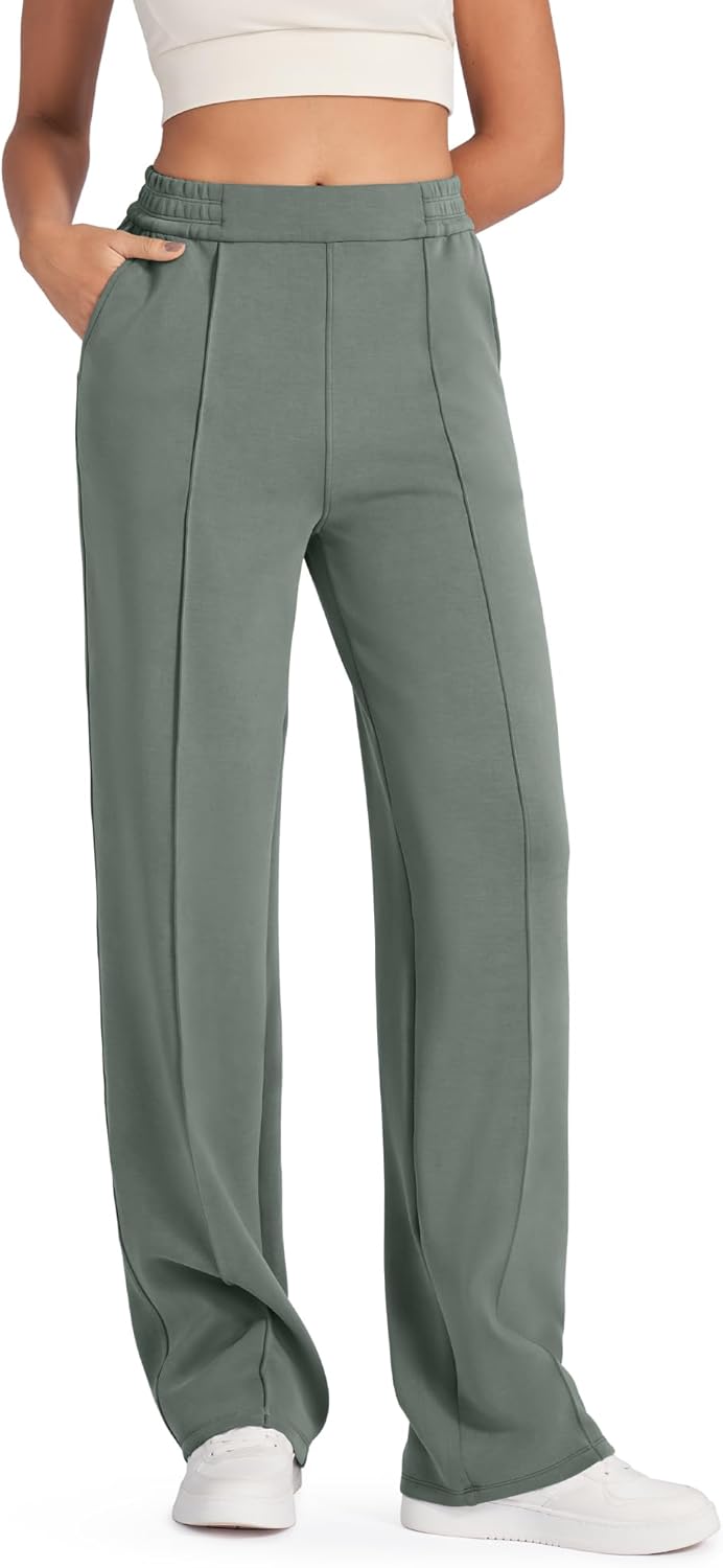 Smoofit Modal Soft Women Wide Leg Sweatpants with Pockets