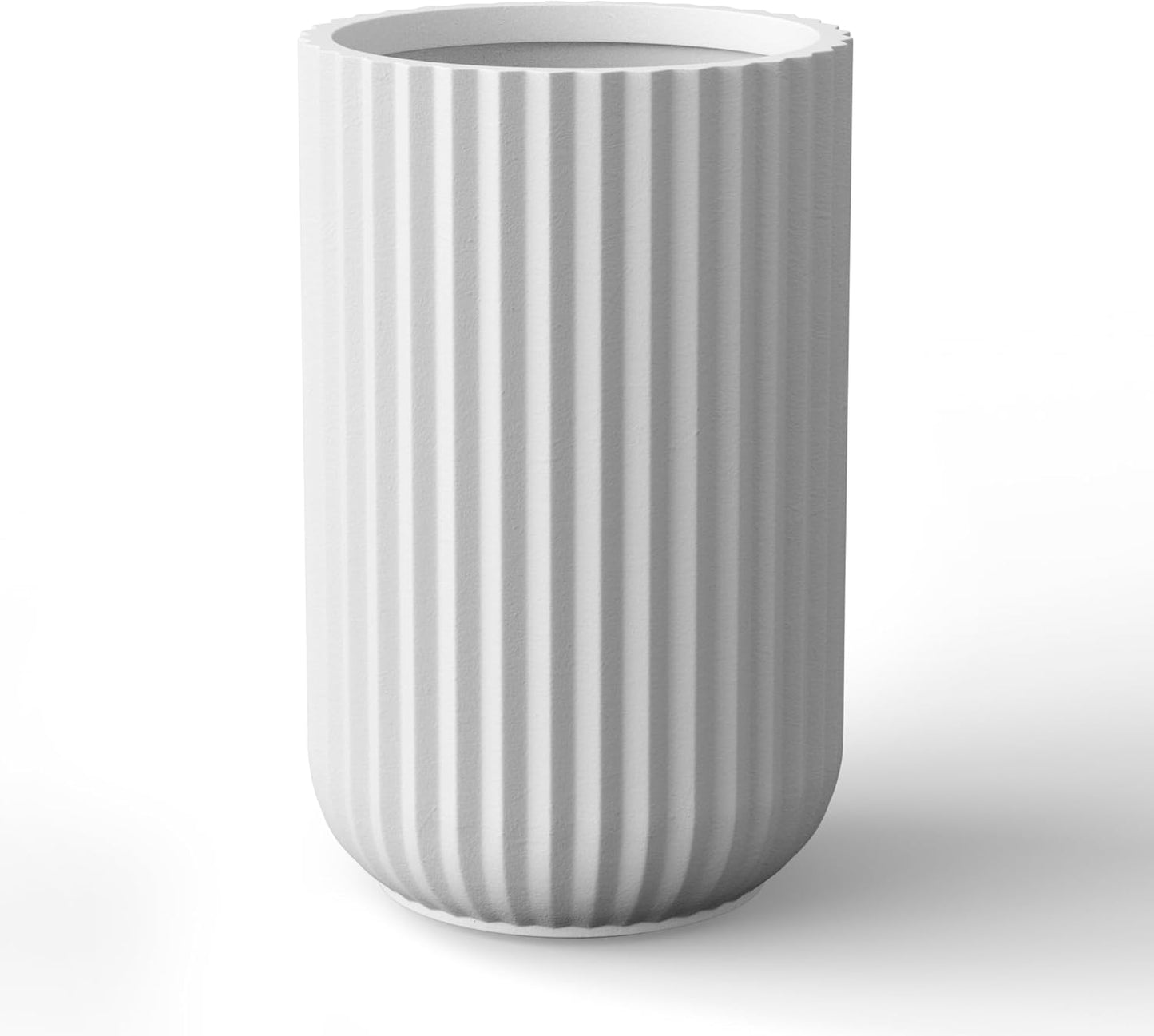 Kante Tall Fluted Planter for Modern Indoor Outdoor Decor