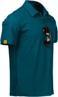 V VALANCH Mens Polo Shirt Short Sleeve Moisture Wicking - Golf