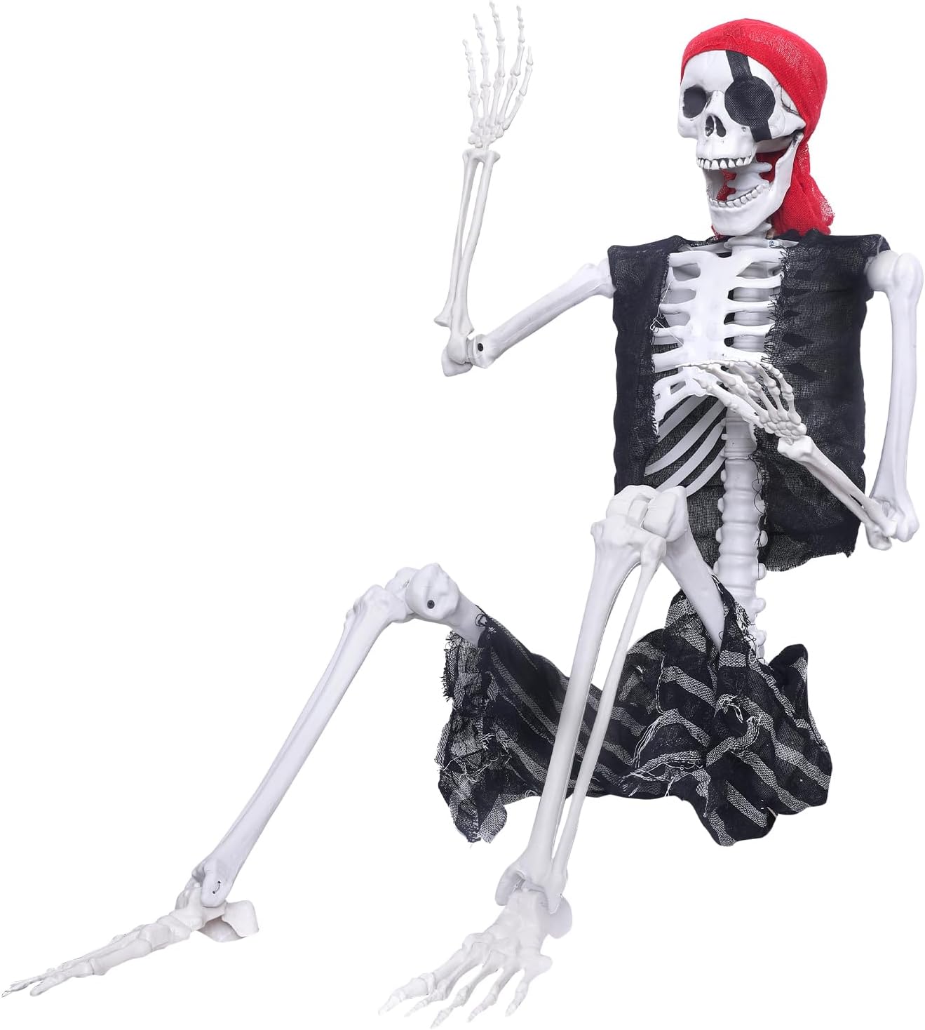 5.4Ft Life Size Pirate Skeleton for Halloween Decorations