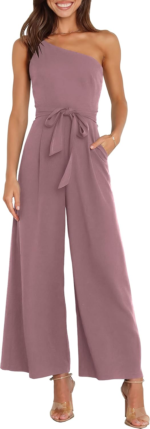 Stylish One Shoulder Jumpsuit for Women - Trendy Fall Outfit