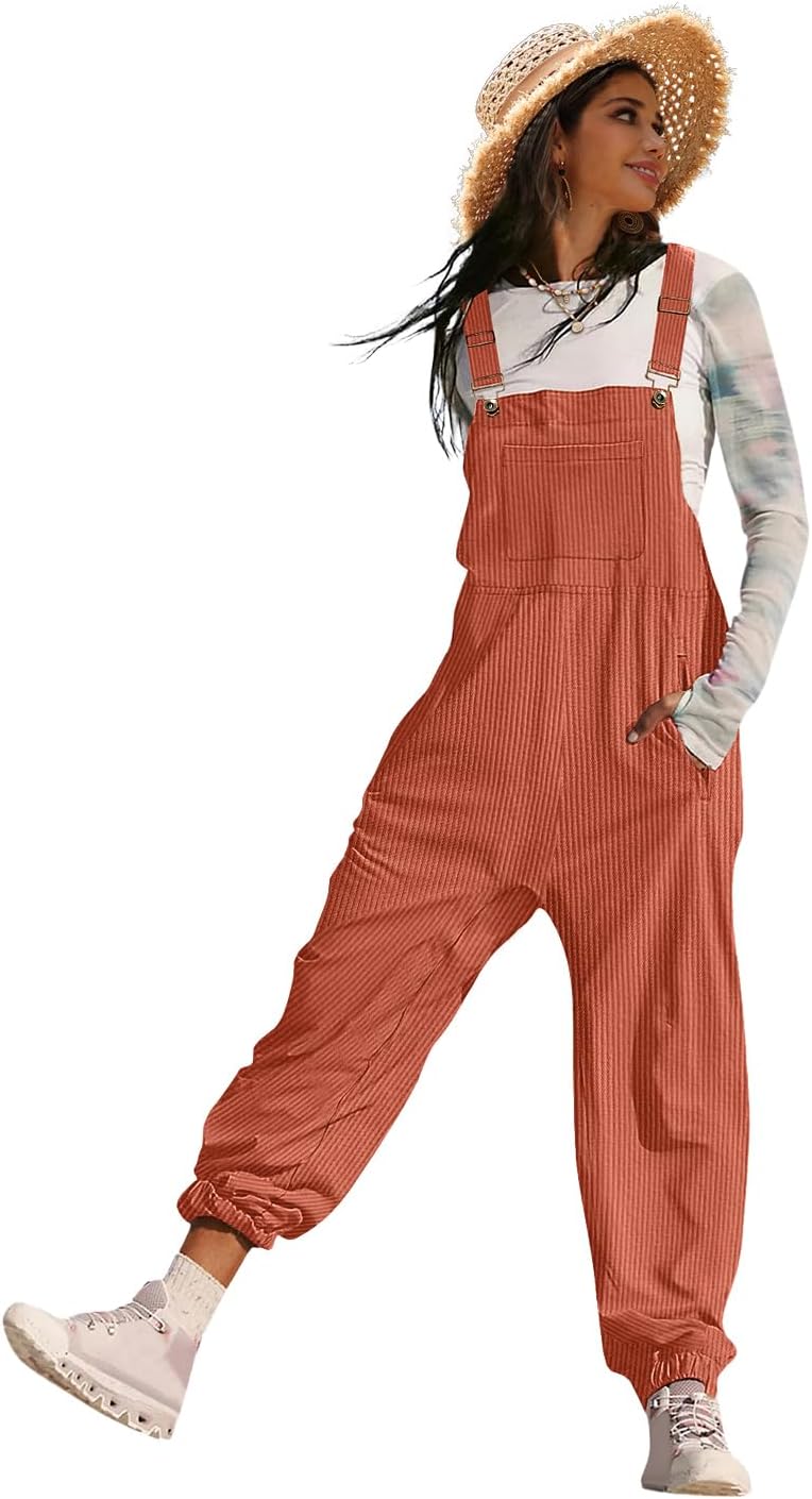 YESNO Women's Casual Corduroy Overalls for Stylish Comfort