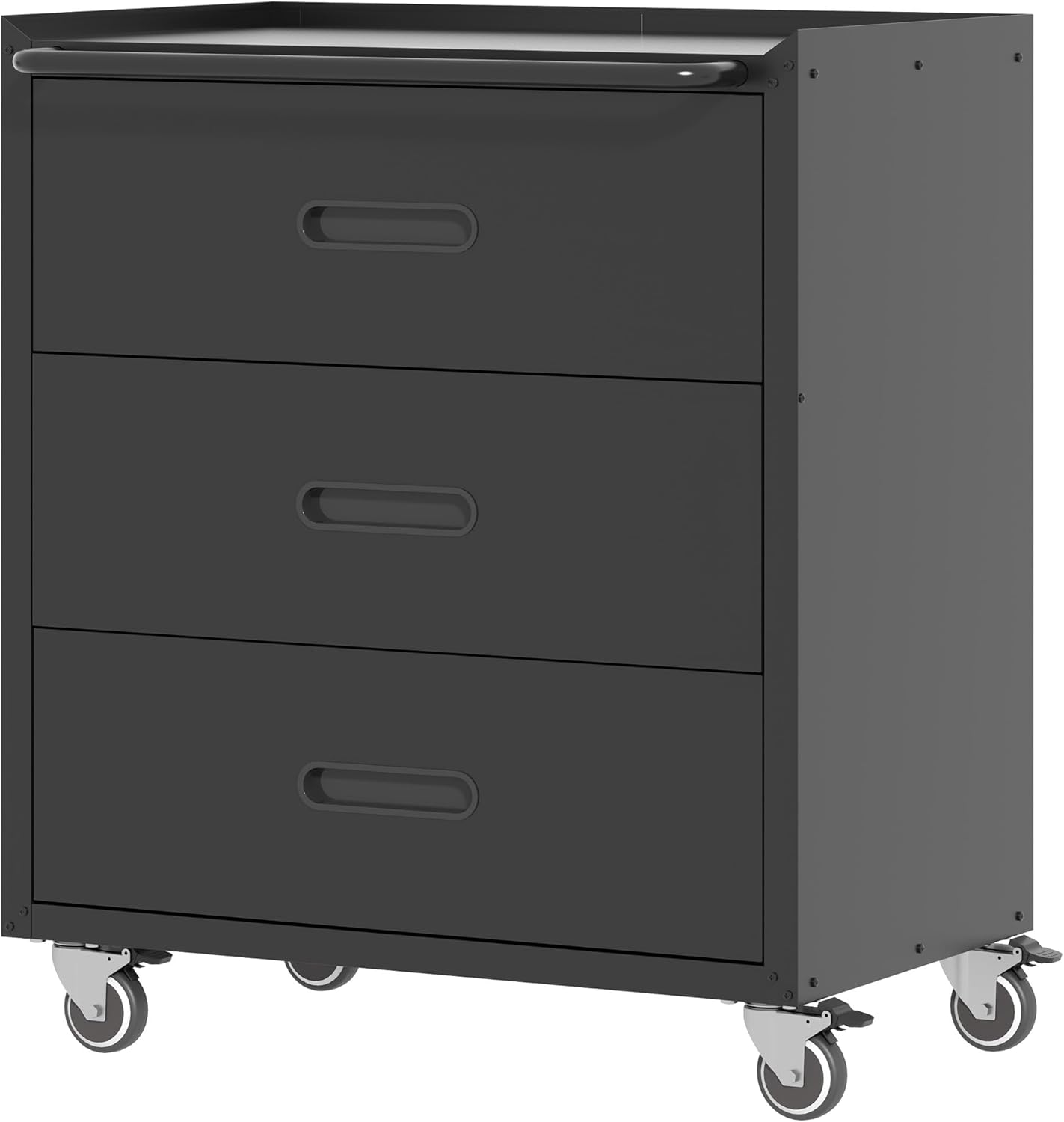 Metal Storage Cabinet with Wheels for Garage Tool Organization