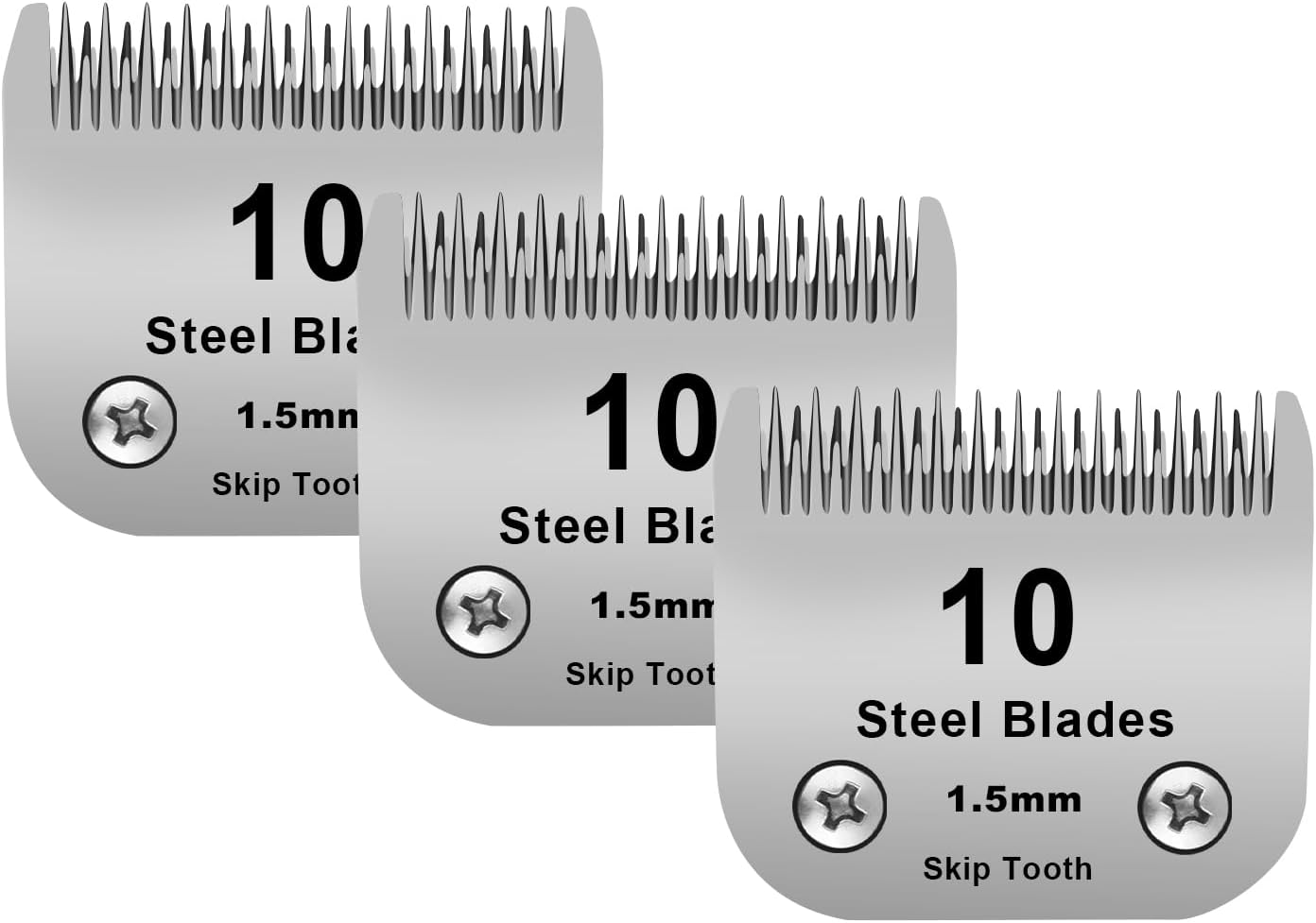 10 Skip Tooth Detachable Pet Dog Grooming Blades Set for Clippers