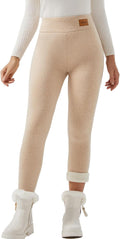 Women Thick Fleece Lined Thermal Leggings High Waist - Cozy Fit