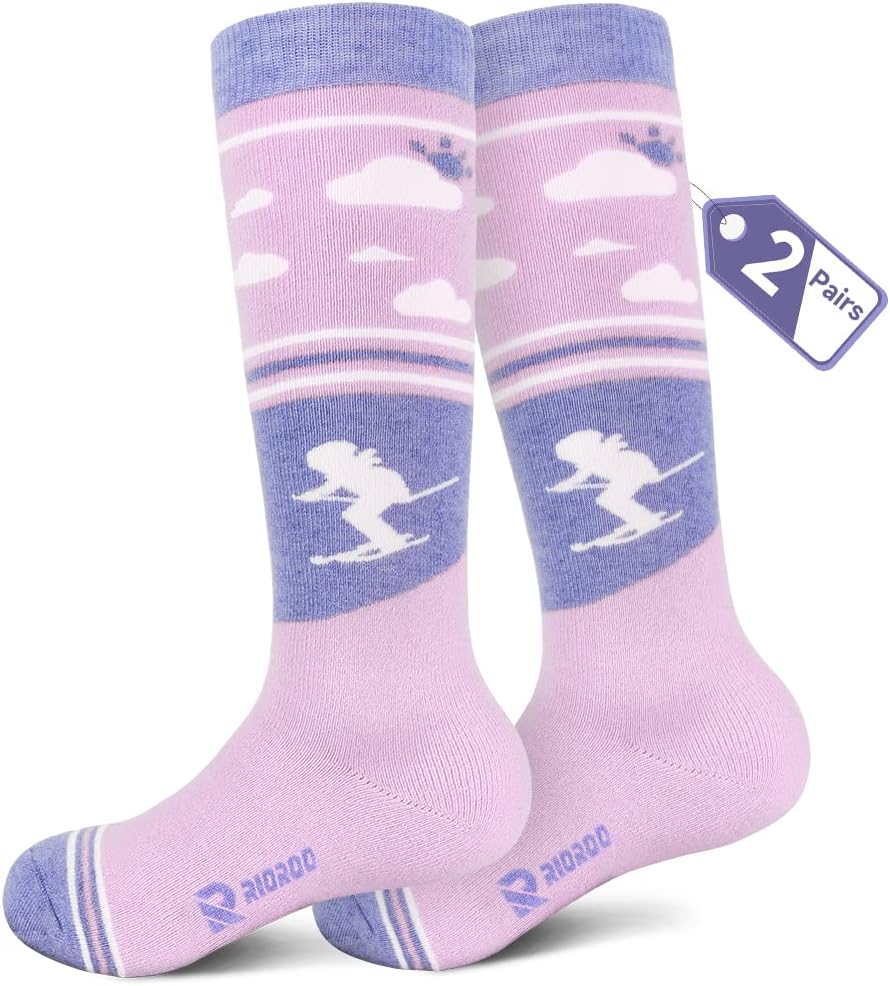 RIOROO Kids Merino Wool Ski Socks - Winter Warmth!