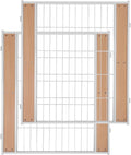 Heavy Duty Dog Playpen 32 in Height White - Foldable 2-Panel Pet Fence