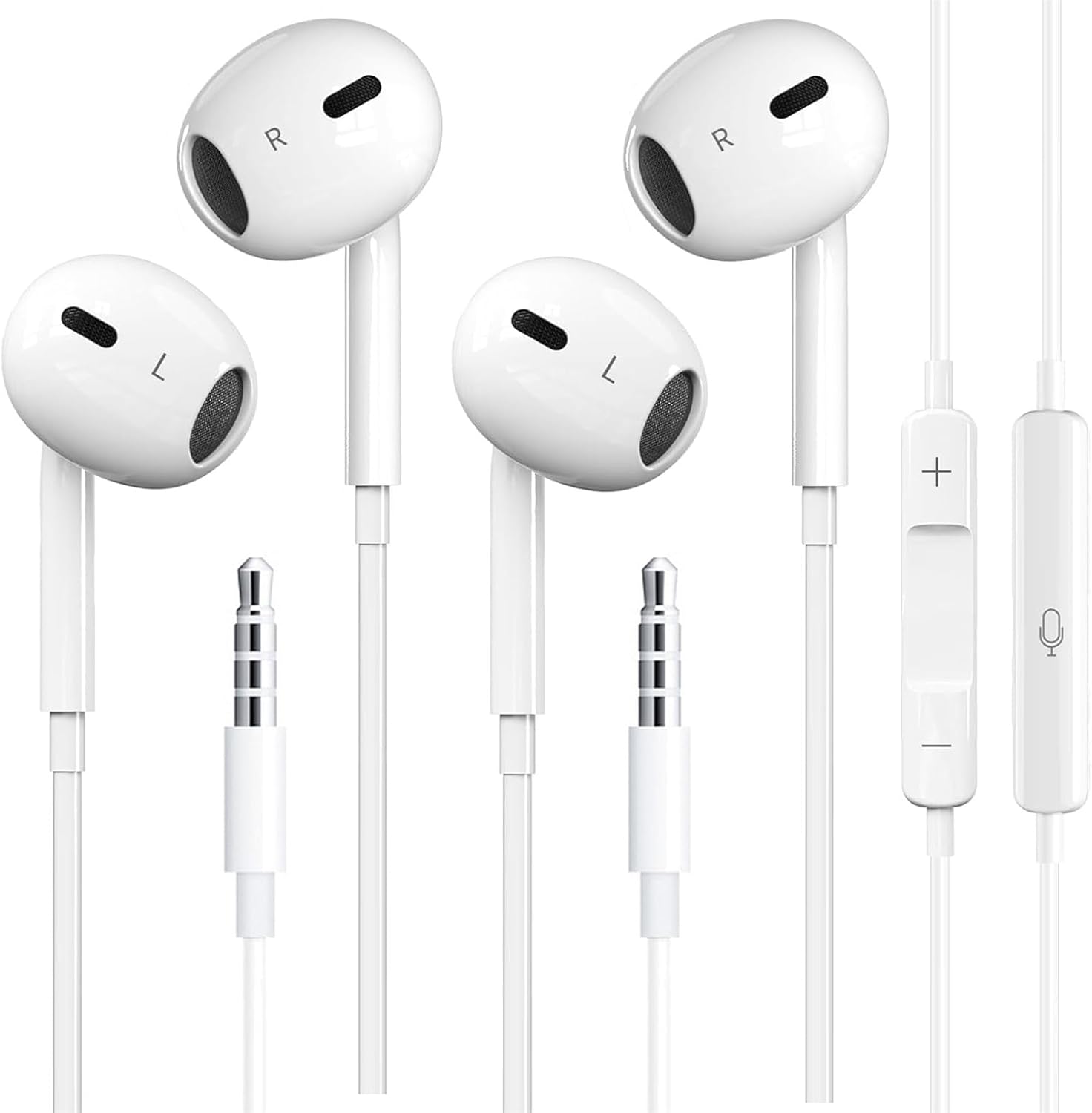 Crystal Clear Sound: VZZBOO 2-Pack Earbuds with Mic