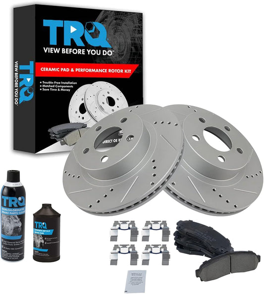 TRQ Front Brake Pad & Rotor Kit for 03-11 Ranger & More