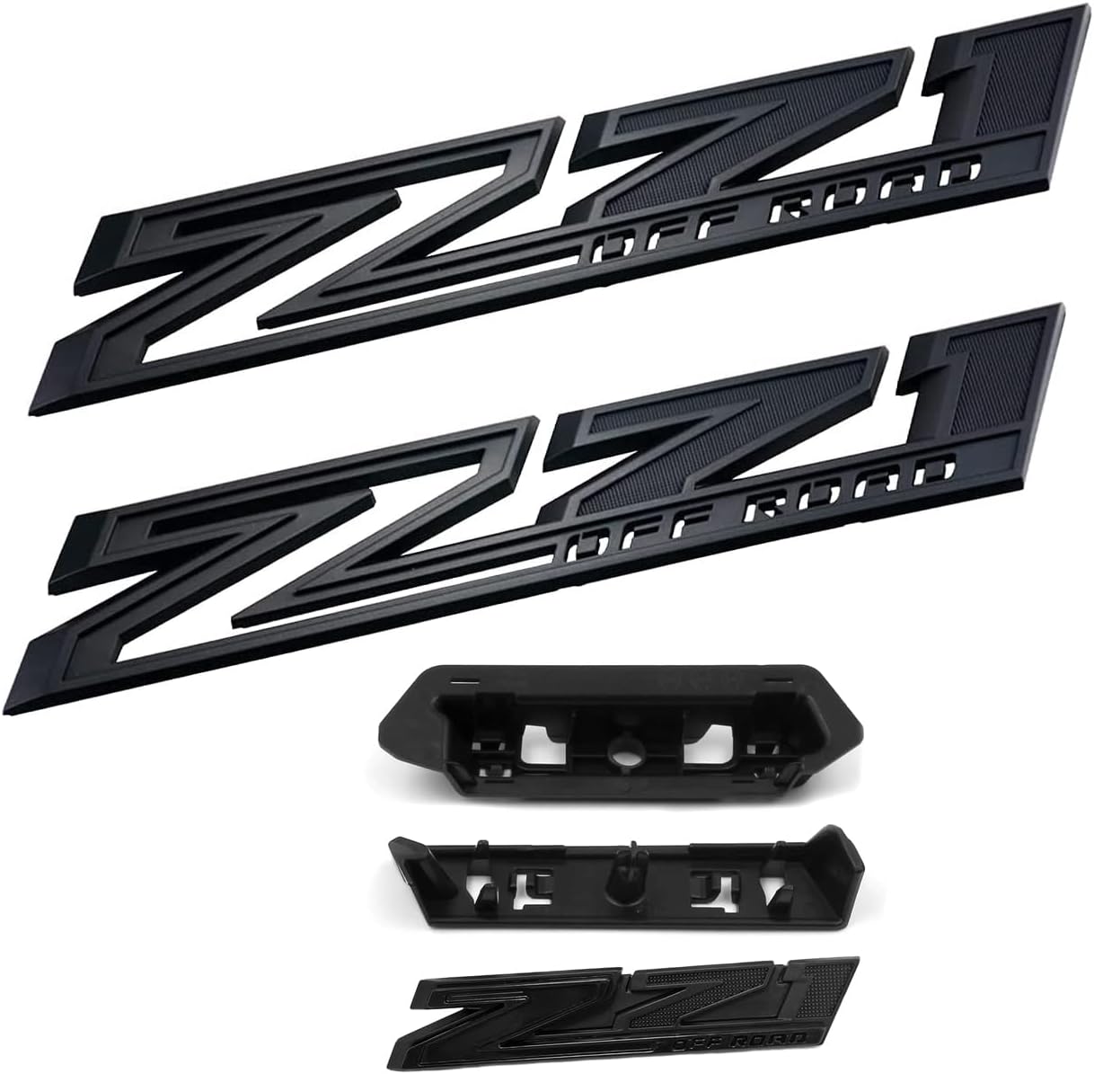 Set of 3 Z71 Off Road Emblems for Silverado - All Black Style