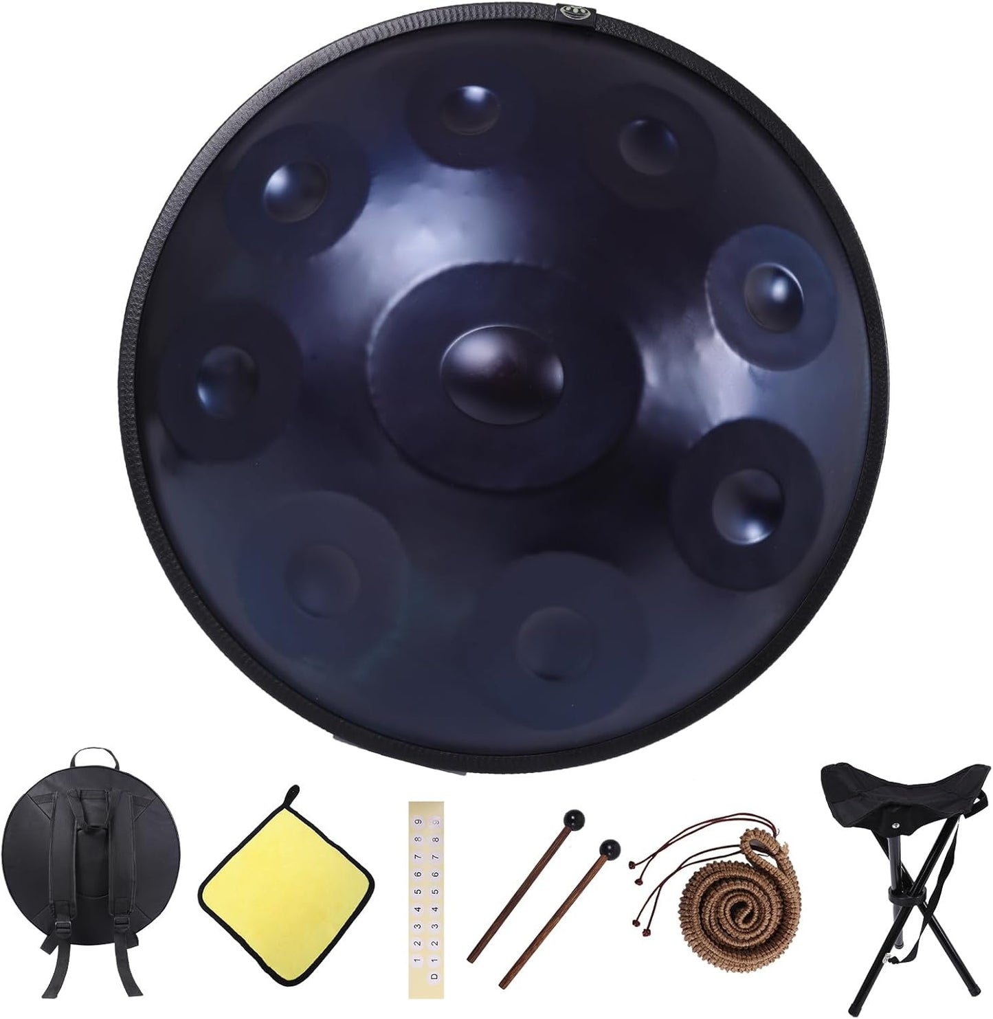 Handpan 22 Inch D Minor Kurd Drum for Professional Performance