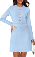 MEROKEETY Women's Long Sleeve Bodycon Sweater Dress - Sleek Work