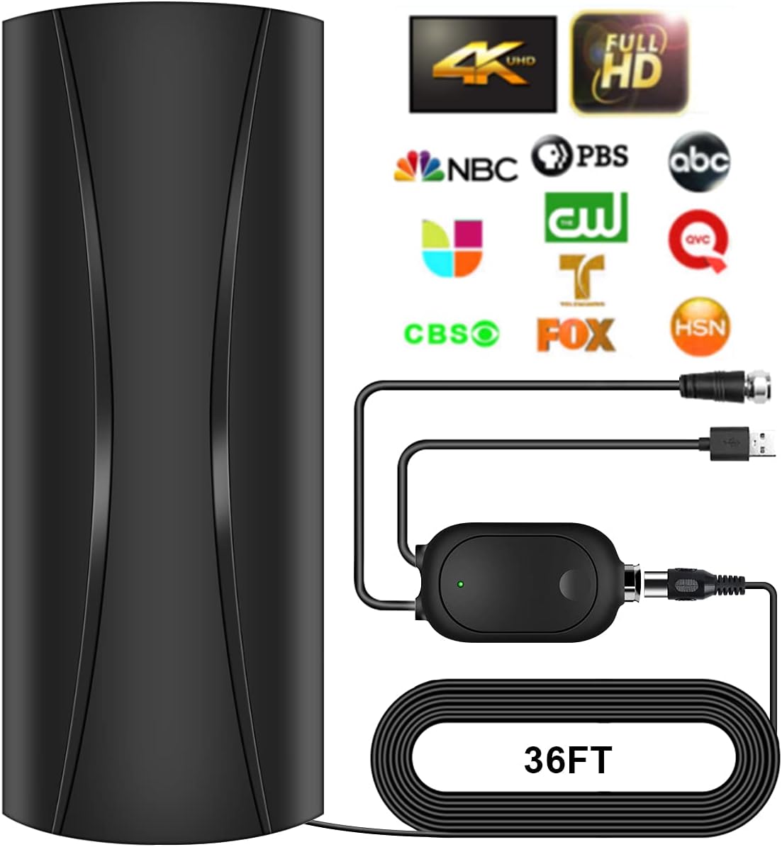 2024 Upgraded Digital TV Antenna with 1200+ Miles Range