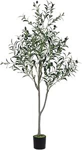 Lifelike 4.6ft Artificial Olive Tree for Home and Office Decor