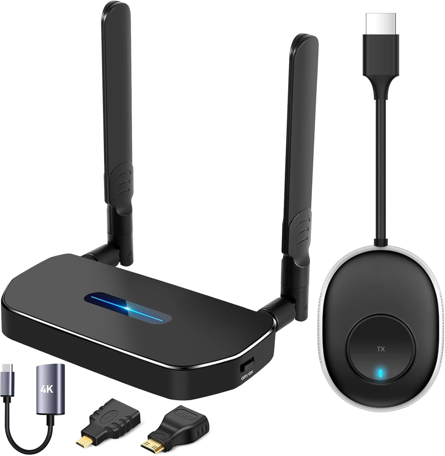 POFAN 4K Wireless HDMI Kit - Stream Any Device to 165FT!