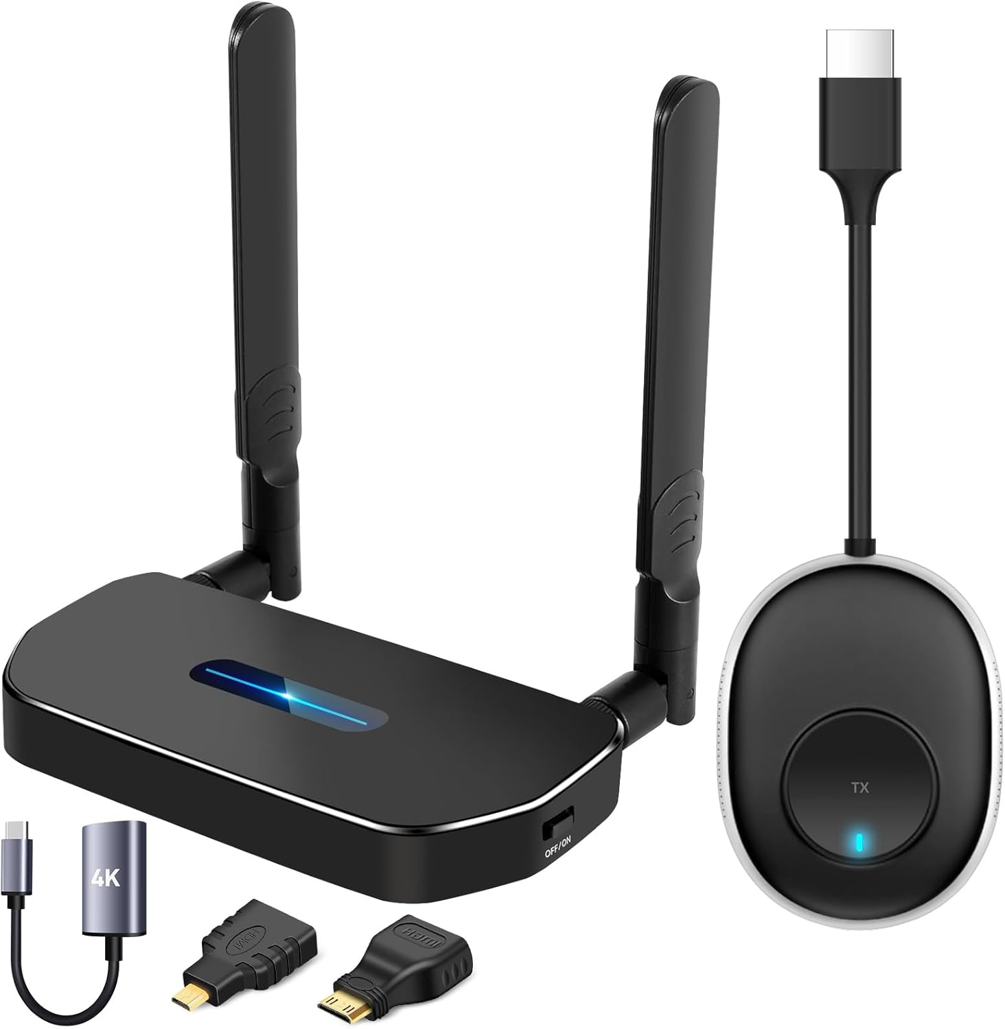 POFAN 4K Wireless HDMI Kit - Stream Any Device to 165FT!