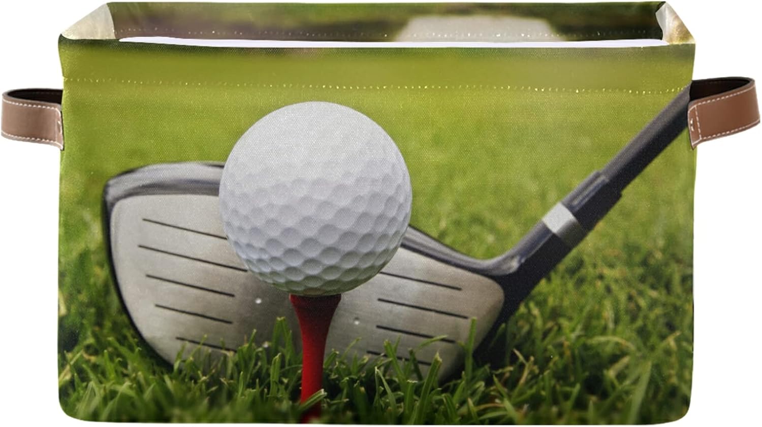 Golf Ball Theme Storage Basket - Collapsible Organizer