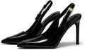 Coutgo Women's Slingback High Heels Pointed Toe Stilettos - Sleek