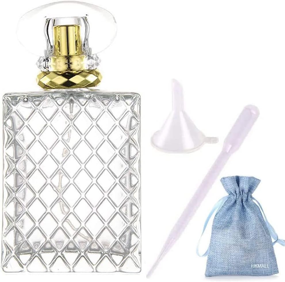 Clear Thick Glass Perfume Atomizer Set - JJKMALL