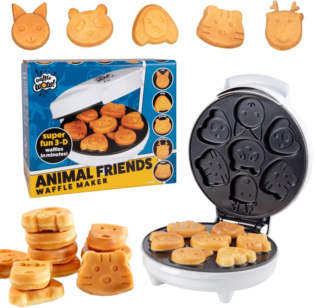 CucinaPro Mini Waffle Maker - 7 Unique Shapes - Electric Nonstick - Fun Breakfast!