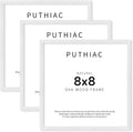 8x8 White Oak Wood Picture Frame - Minimalist Natural Wood (3 Pack)
