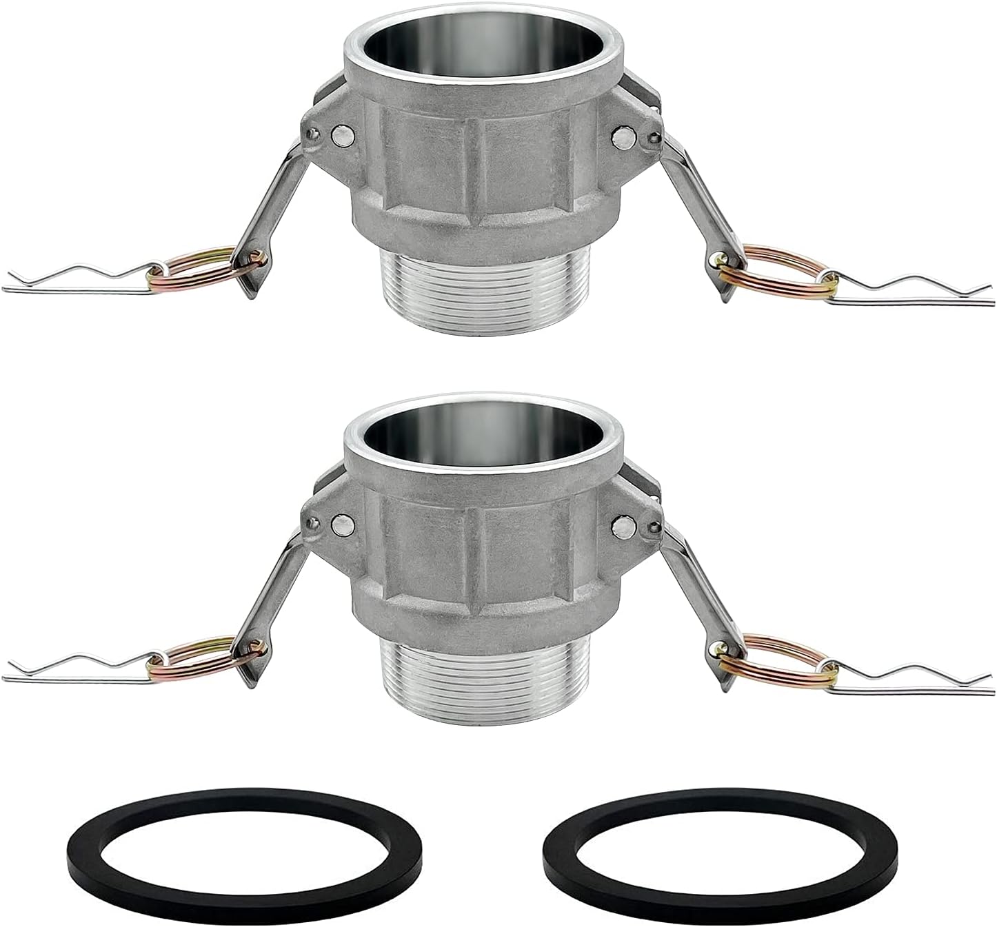 SAFBY 2 PCS Type B Aluminum Cam and Groove Hose Fittings