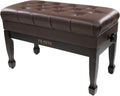 Adjustable Duet Piano Bench with Storage - Comfortable Double Seat